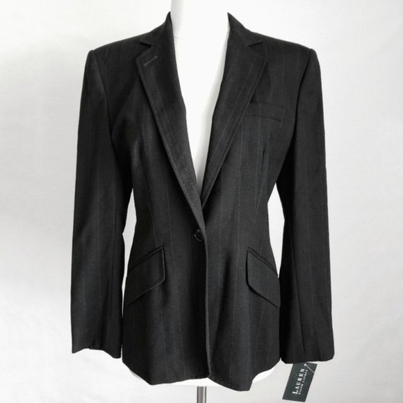 NWT Ralph Lauren Pinstripe Wool Blazer